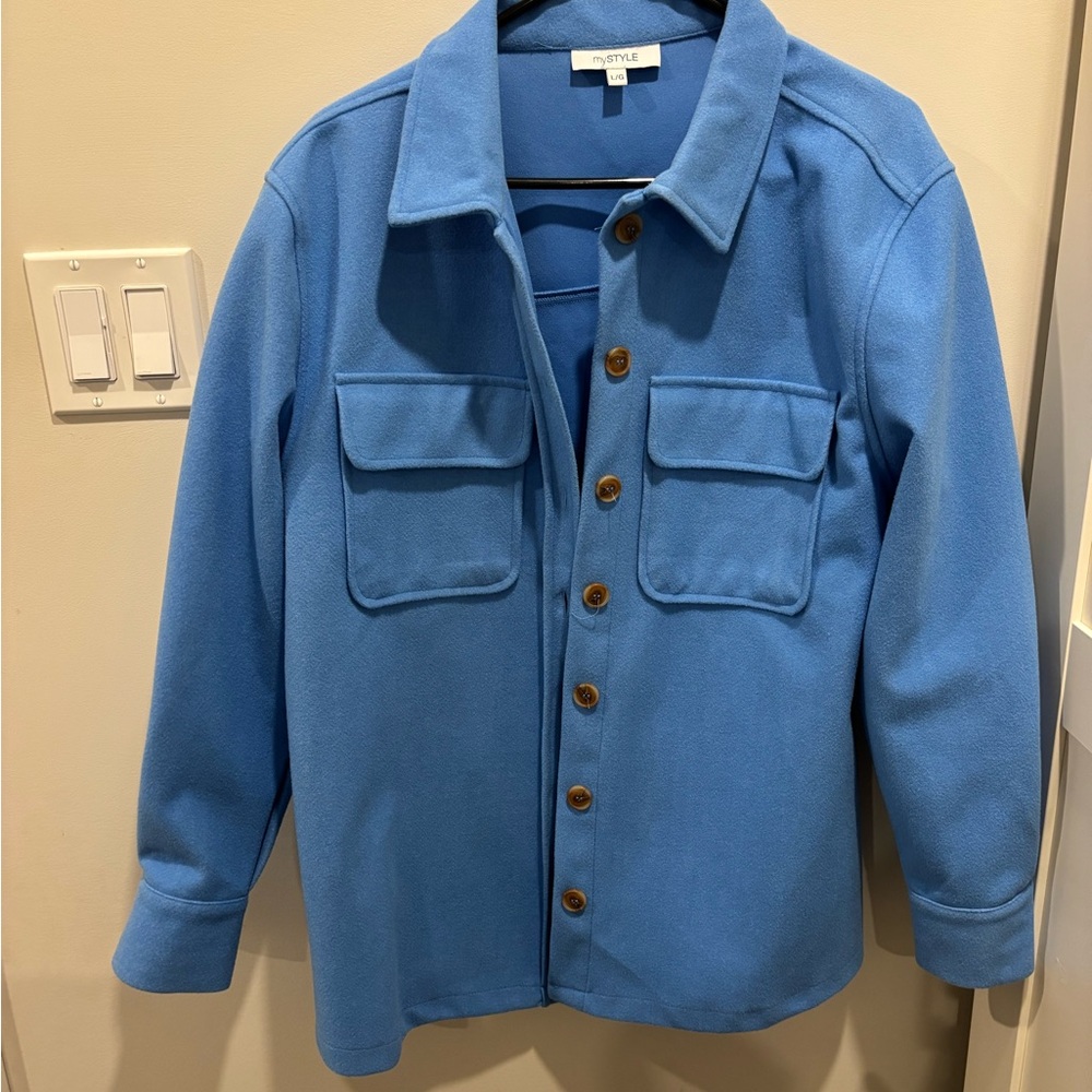 Blue Button-Up Jacket